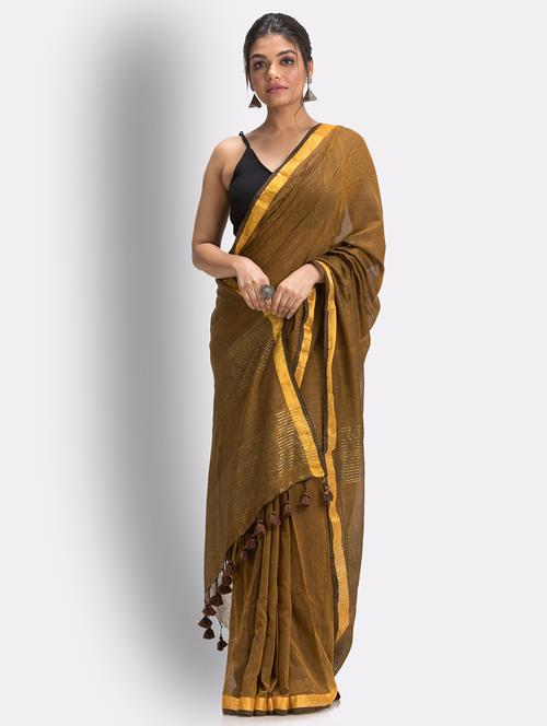 handloom jamdani saree with blouse - 18416967 - Very Small Image - 1