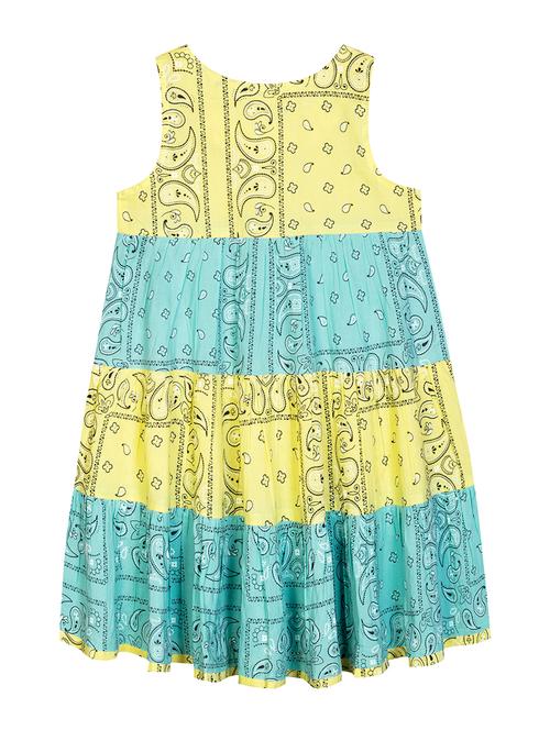 yellow printed frock - 18417272 - Very Small Image - 1
