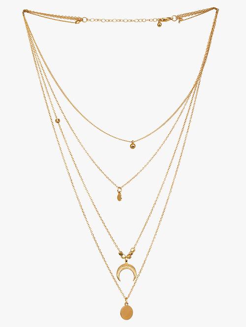 classic gold-plated multilayered necklace - 18417313 - Very Small Image - 1