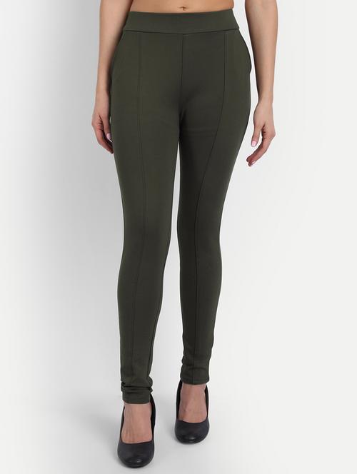 high rise solid flat front trouser - 18417360 - Very Small Image - 1