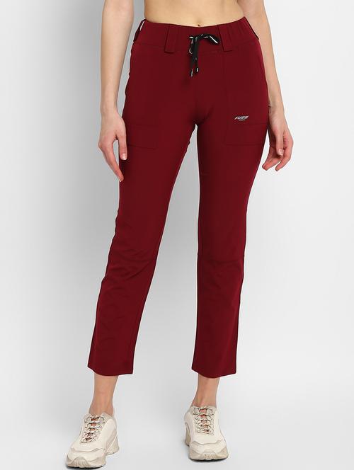 drawstring waist solid track pant - 18417489 - Very Small Image - 1
