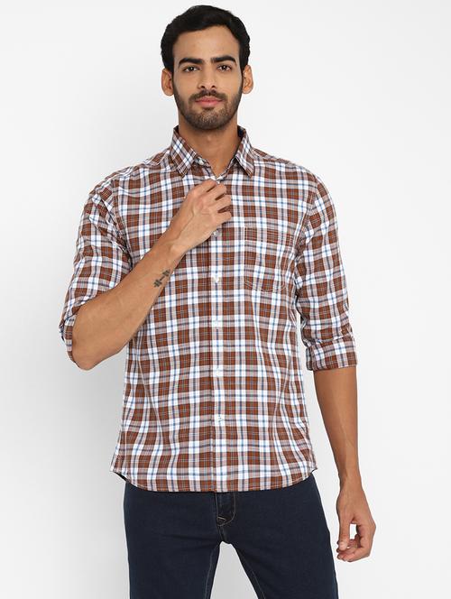 mens checks casual shirt - 18417499 - Very Small Image - 1