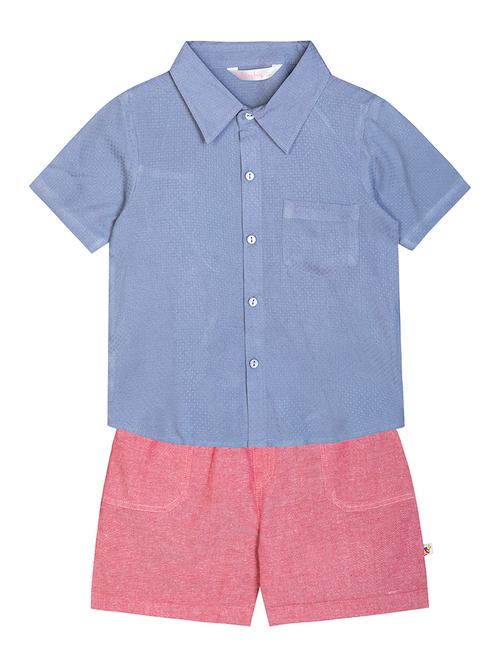 blue solid twin set - 18417835 - Very Small Image - 1