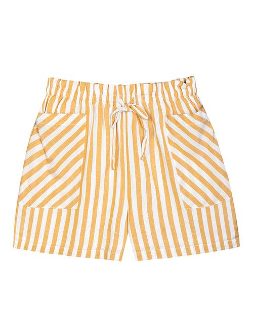 yellow striped shorts - 18418185 - Very Small Image - 1