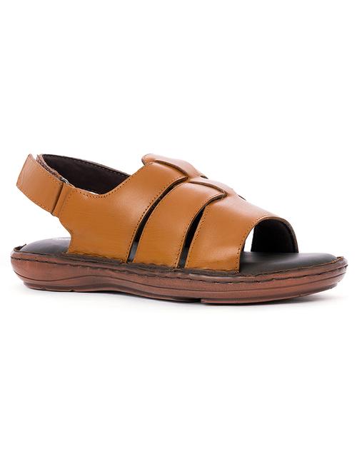 tan leather back strap sandals - 18418222 - Very Small Image - 1