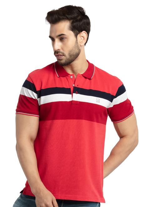 red striped polo t-shirt - 18418476 - Very Small Image - 1