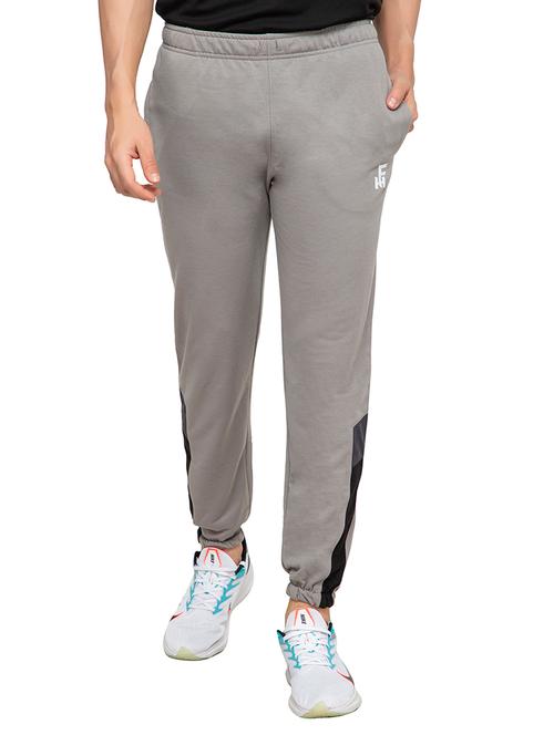 grey solid full length track pant - 18418799 - Very Small Image - 1