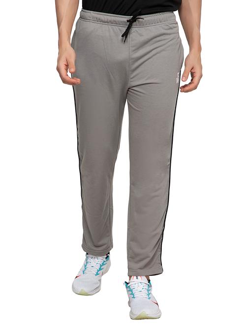 grey solid full length track pant - 18418807 - Very Small Image - 1