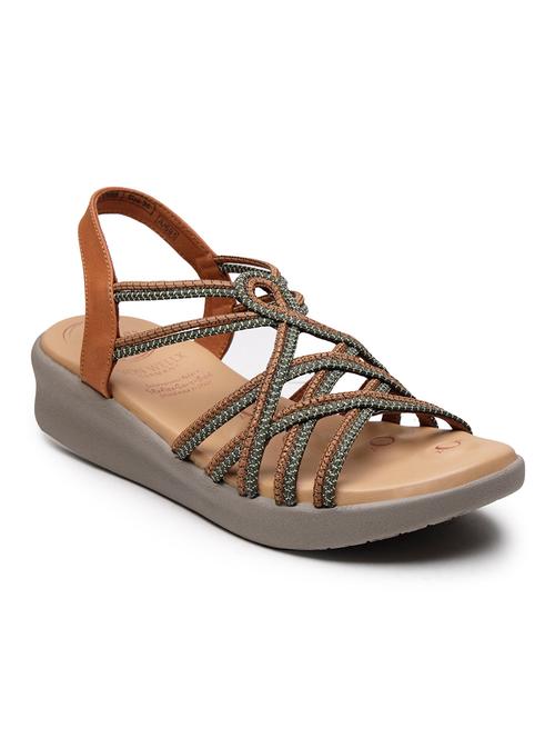 tan mesh slip on sandals - 18419710 - Very Small Image - 1