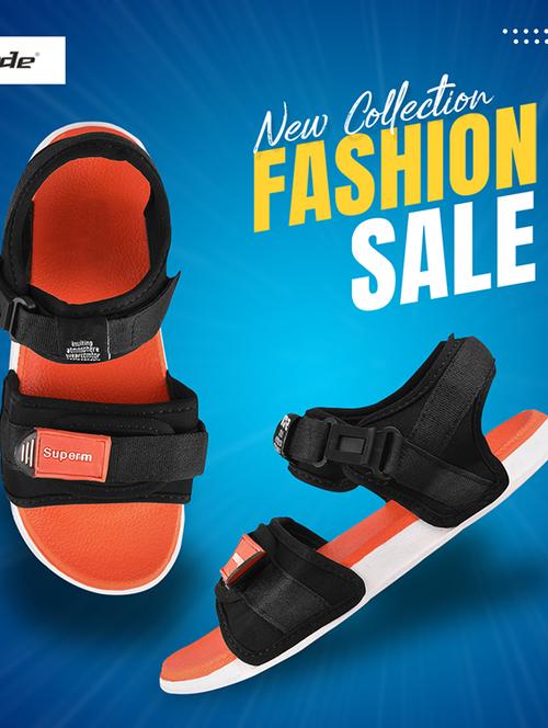 orange back strap sandals - 18420073 - Very Small Image - 1