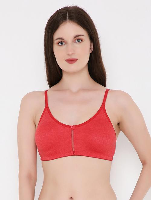 red solid regular bra - 18420295 - Very Small Image - 1