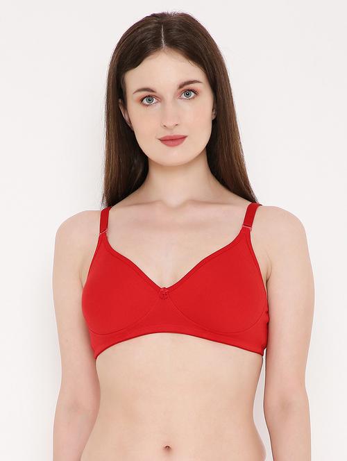 red solid regular bra - 18420323 - Very Small Image - 1