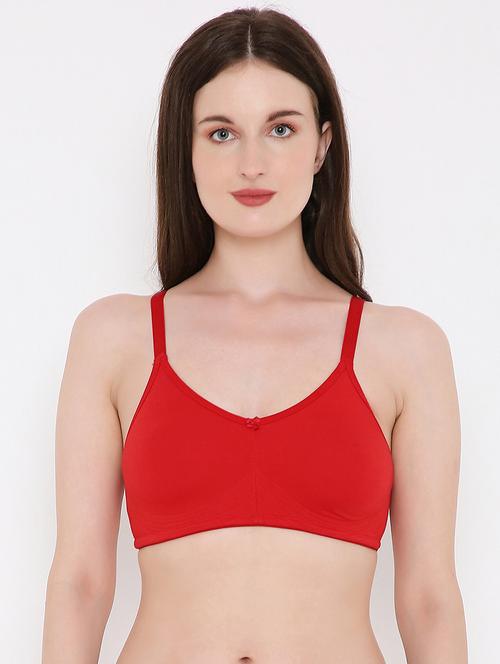 red solid regular bra - 18420349 - Very Small Image - 1