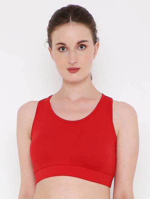 red solid sports bra - 18420358 - Very Small Image - 1
