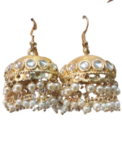 earrings with mangtika - 18420883 - Very Small Image - 1