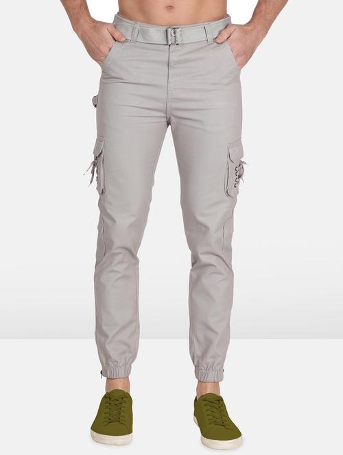 grey solid jogger - 18421432 - Very Small Image - 1