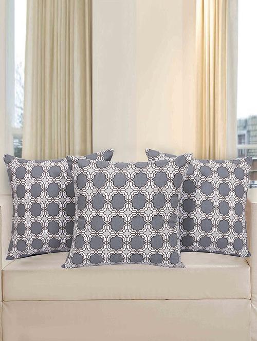 texstylehome pure cotton reversible jaipuri print 16x16 inches cushion cover - 18422290 - Very Small Image - 1