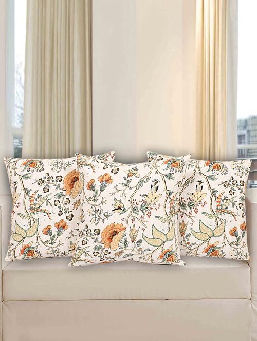 texstylehome pure cotton reversible jaipuri print 16x16 inches cushion cover - 18422291 - Very Small Image - 1