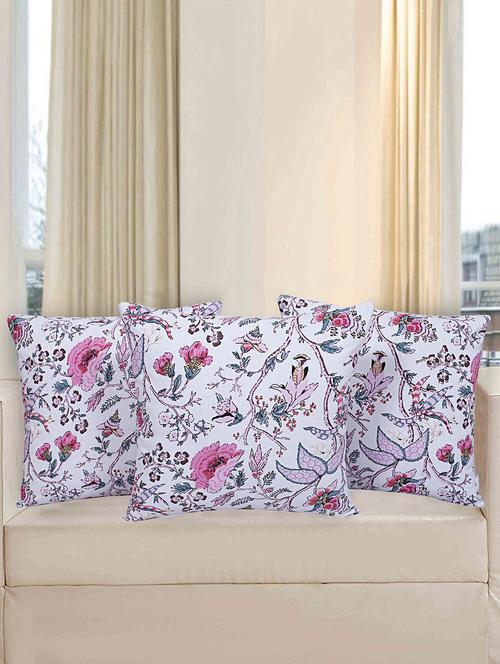 texstylehome pure cotton reversible jaipuri print 16x16 inches cushion cover - 18422292 - Very Small Image - 1