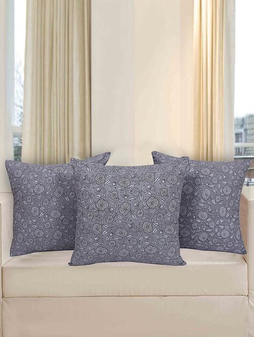 texstylehome pure cotton reversible jaipuri print 18x18 inches cushion cover - 18422299 - Very Small Image - 1