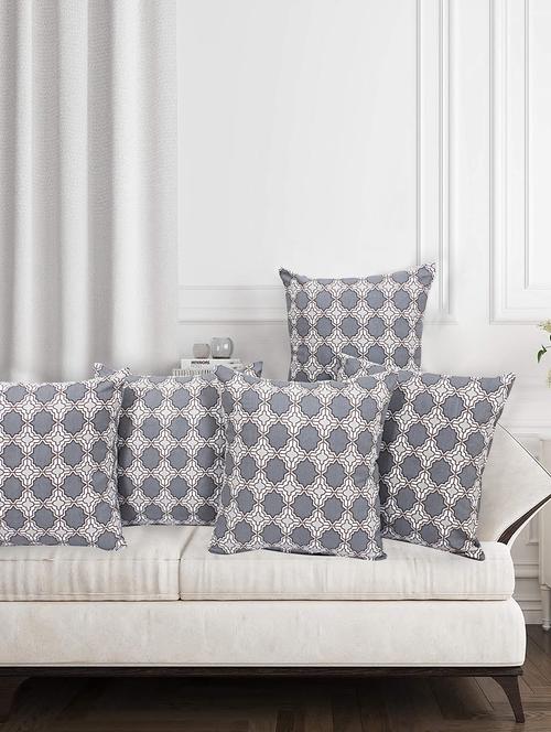 texstylehome pure cotton reversible jaipuri print 20x20 inches cushion cover - 18422315 - Very Small Image - 1