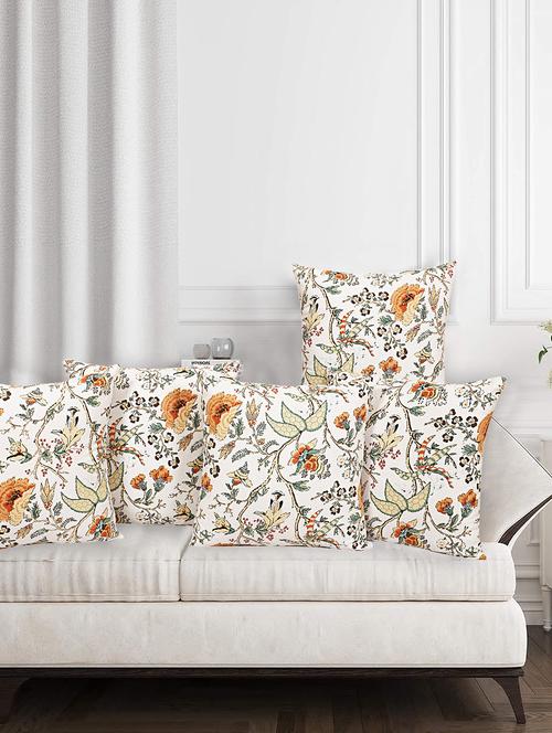 texstylehome pure cotton reversible jaipuri print 20x20 inches cushion cover - 18422316 - Very Small Image - 1