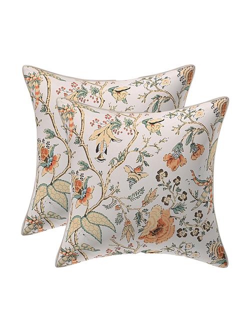 texstylehome pure cotton reversible jaipuri print 24x24 inches cushion cover - 18422321 - Very Small Image - 1