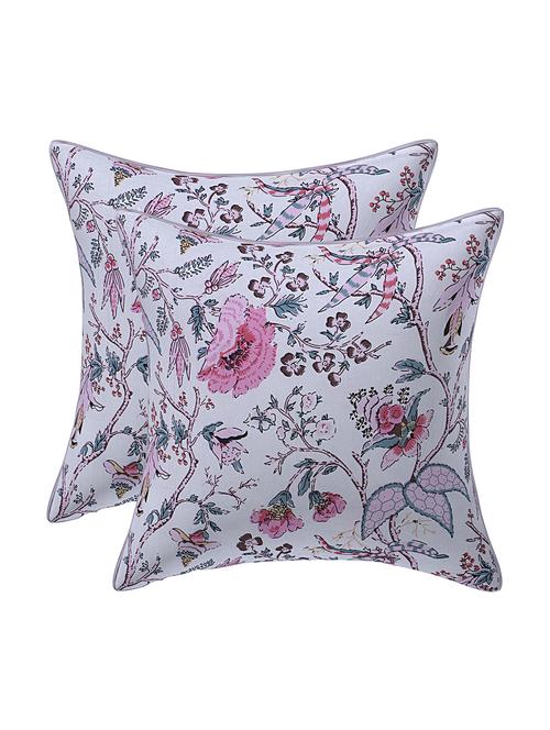 texstylehome pure cotton reversible jaipuri print 24x24 inches cushion cover - 18422322 - Very Small Image - 1