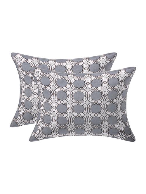 texstylehome pure cotton reversible jaipuri print 12x18 inches cushion pillow cover - 18422325 - Very Small Image - 1