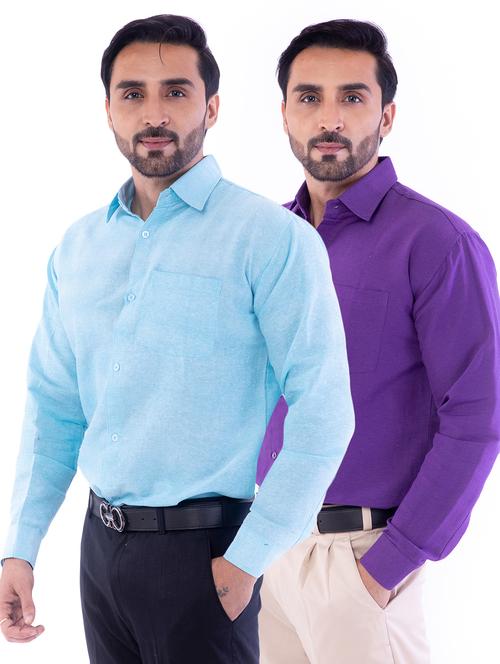 mens solid casual shirt - 18423068 - Very Small Image - 1