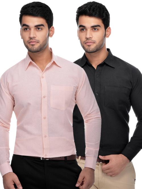 mens solids formal shirt - 18423115 - Very Small Image - 1