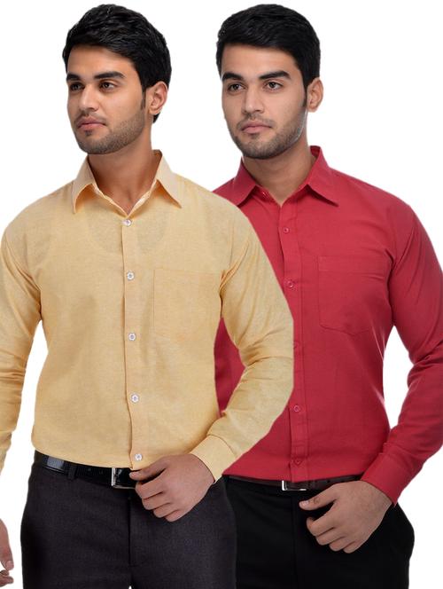 mens solids formal shirt - 18423142 - Very Small Image - 1