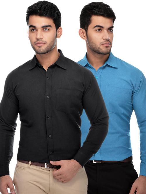 mens solids formal shirt - 18423154 - Very Small Image - 1