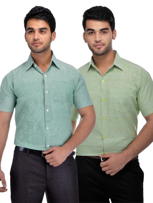 mens solids formal shirt - 18423174 - Very Small Image - 1