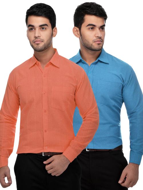 mens solids formal shirt - 18423244 - Very Small Image - 1