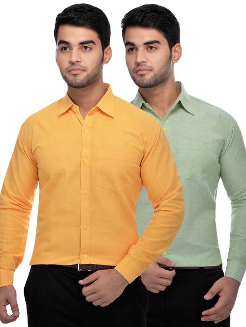 mens solids formal shirt - 18423270 - Very Small Image - 1