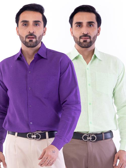mens solids formal shirt - 18423341 - Very Small Image - 1
