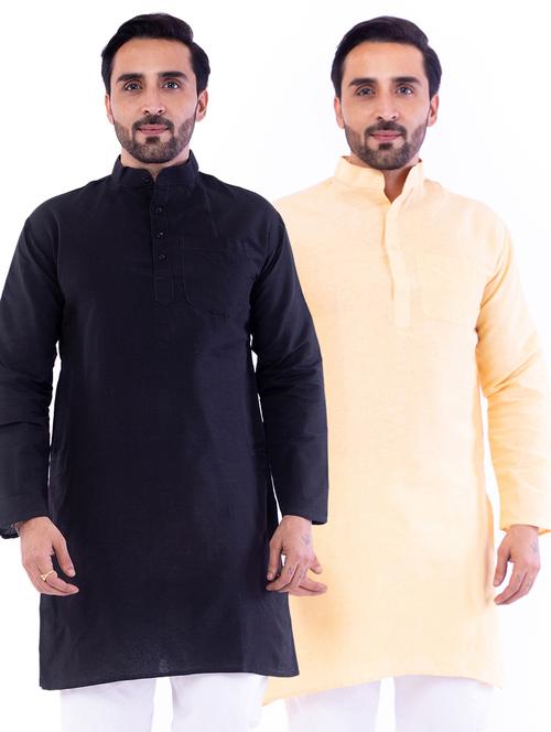 set of 2 solid medium kurta - 18423514 - Very Small Image - 1