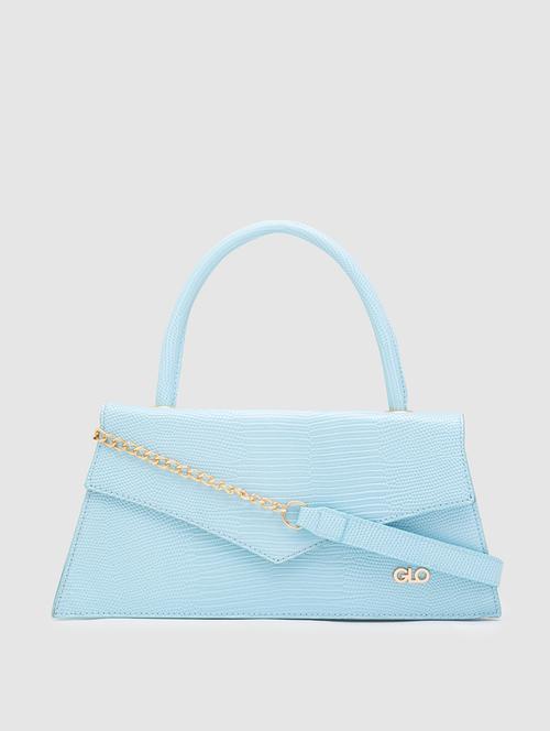 light blue textured regular handbag - 18424327 - Very Small Image - 1