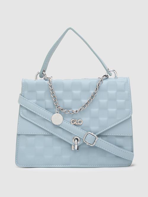 light blue solid regular handbag - 18424335 - Very Small Image - 1