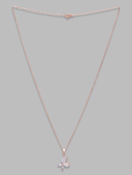 rose gold plated necklace - 18424355 - Very Small Image - 1