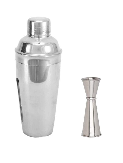 dynore dynore stainless steel delux cocktail shaker 750 ml with japanese peg measure 30/60 1 - piece bar set (stainless steel) - 18425187 - Very Small Image - 1