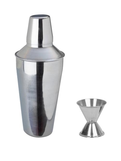 dynore (medium) - regular cocktail shaker and peg measure 2 - piece bar set (stainless steel) - 18425202 - Very Small Image - 1