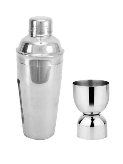 dynore dynore stainless steel delux cocktail shaker 500 ml with steel damru peg measure 30/60 ml 2 - 18425211 - Very Small Image - 1