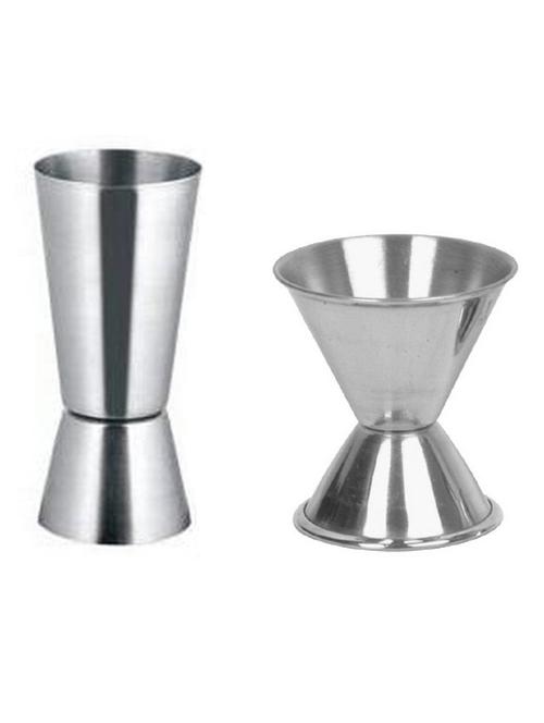 dynore set of 2- stainless steel lid ash tray and 2 peg measure 3 - piece bar set (stainless steel) - 18425366 - Very Small Image - 1