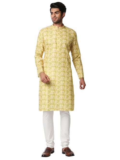 yellow printed kurta - 18425421 - Very Small Image - 1