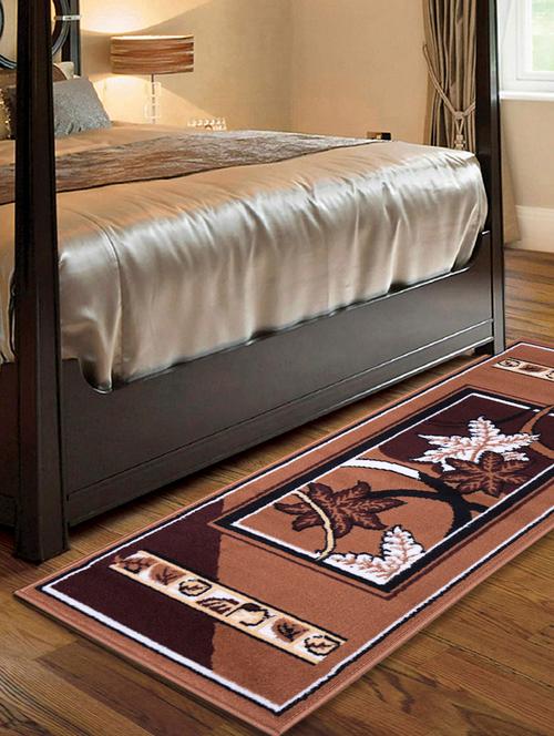 gaba rugs polypropylene decorative bedside/kitchen runner -50x150 cm, gold - 18425498 - Very Small Image - 1