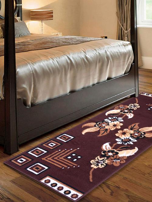 gaba rugs polypropylene decorative bedside/kitchen runner -50x150 cm, brown - 18425501 - Very Small Image - 1