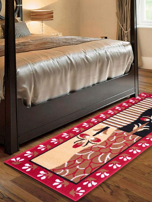 gaba rugs polypropylene decorative bedside/kitchen runner -50x150 cm, red - 18425512 - Very Small Image - 1
