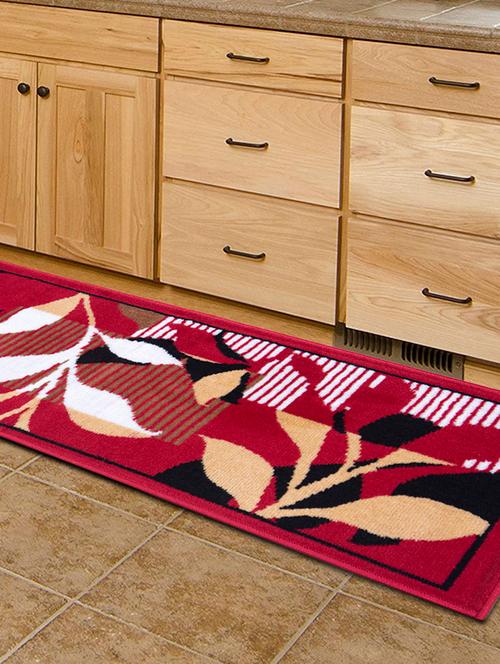 gaba rugs polypropylene decorative bedside/kitchen runner -50x150 cm, red - 18425520 - Very Small Image - 1